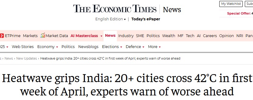 India heatwave conditions